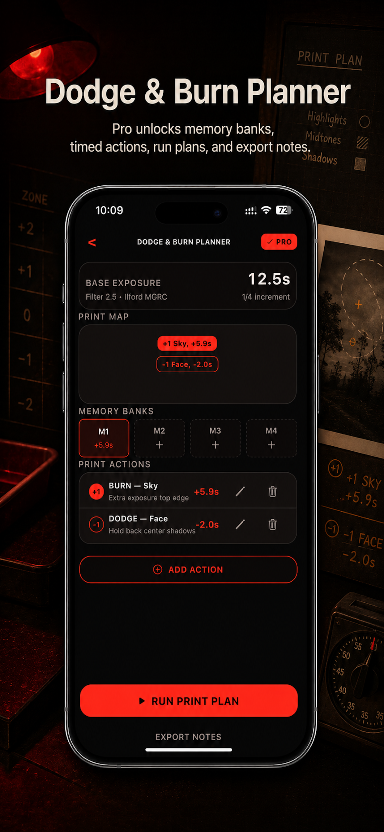 Safelight dodge and burn planner pro